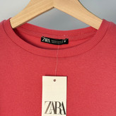 جزئیات کراپ آستین اشکی زنانه ZARA رنگ صورتی لیونا قشم