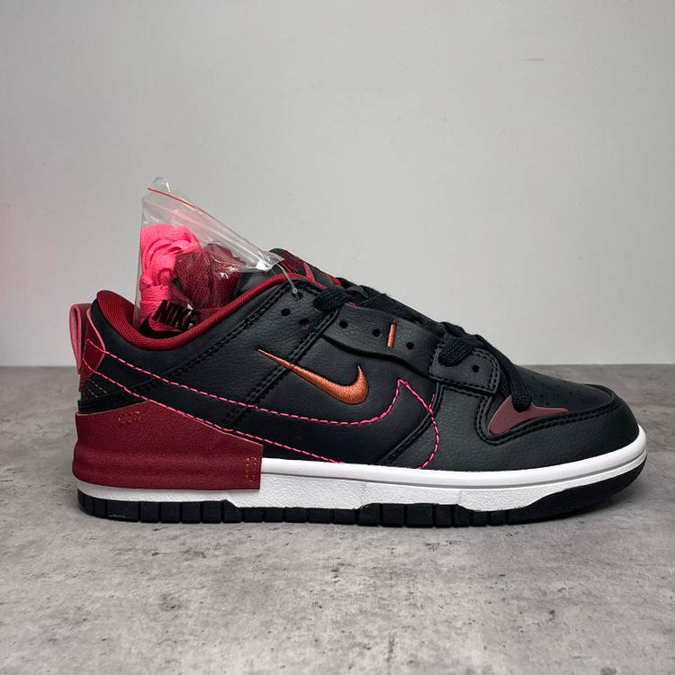 کتونی زنانه نایک مدل Dunk Low Disrupt2 Black Red رنگ مشکی قرمز