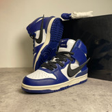 کتونی نایک ساق دار زنانه آمبوش مدل Dunk High Ambush Deep Royal آبی سفید مشکی