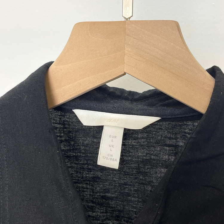 شومیز کراپ زنانه H&M | لینن مشکی