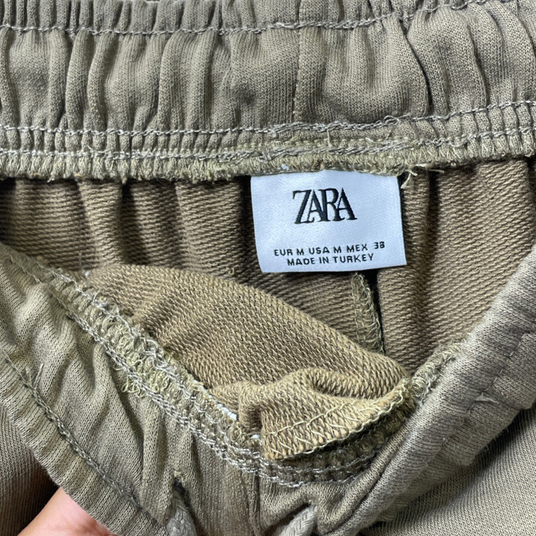ست تیشرت کراپ و شلوارک زنانه ZARA جزئیات
