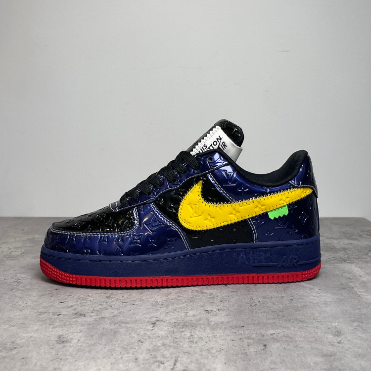 کتونی Air Force 1 طرح Louis Vuitton آبی مشکی قرمز | مستر کوالیتی